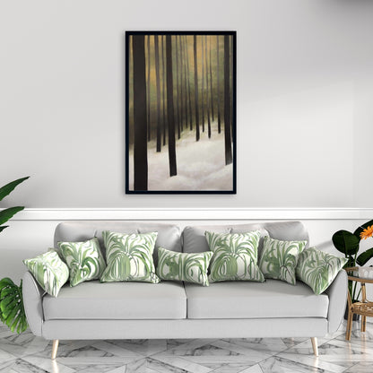 Toile encadrée « Forêt silencieuse » | Décoration d'arbre pour salon