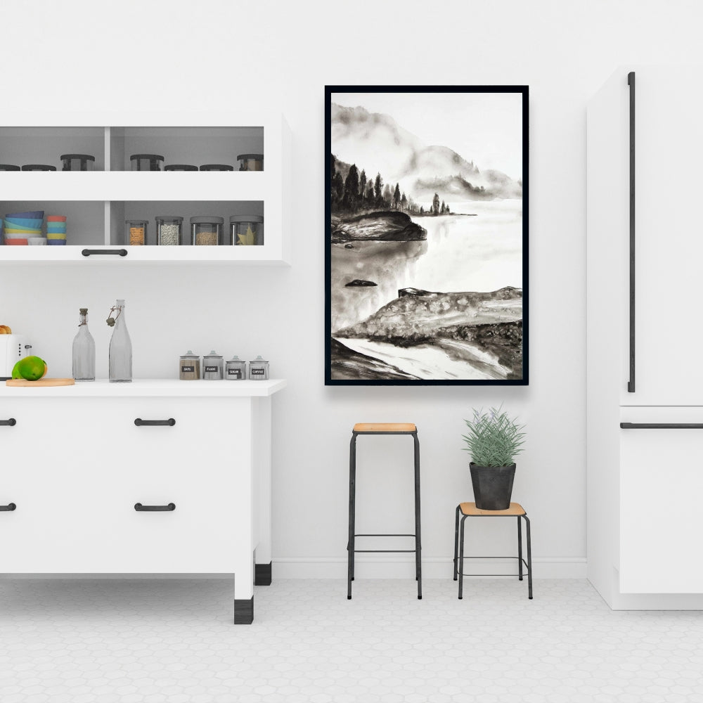 Toile Paysage paisible | Décoration rustique pour salon