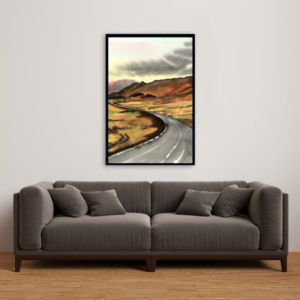 Sur la route en Islande | Décoration sur toile de paysage de montagne
