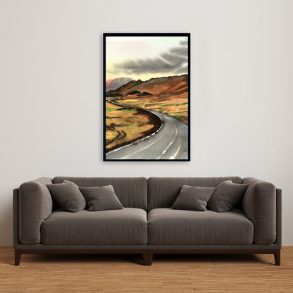 Sur la route en Islande | Décoration sur toile de paysage de montagne