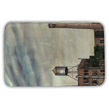 Blue Livingroom Industrial Canvas | Water Tower New York Decor