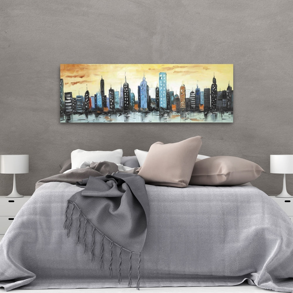 Skyline on Cityscape Canvas - Modern Home Decor Wall Art