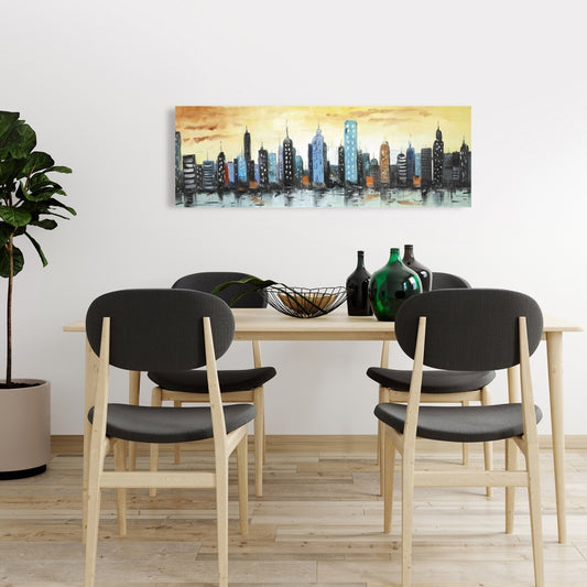 Skyline on Cityscape Canvas - Modern Home Decor Wall Art