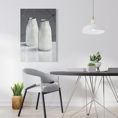 Toile monochrome blanche pour cuisine - Vases décoratifs pour la maison