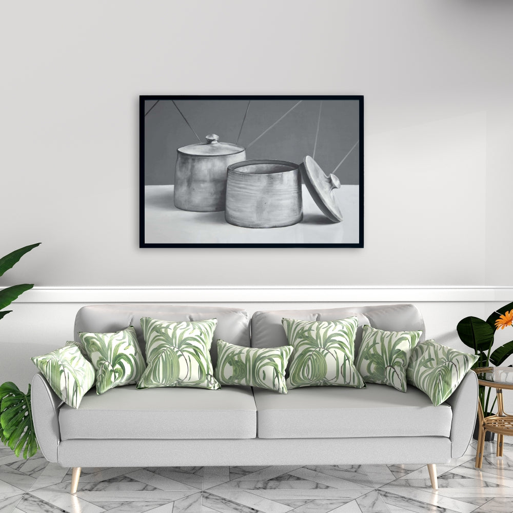 Old Pot with Lid Canvas | Kitchen Decor Framed Art