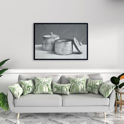 Old Pot with Lid Canvas | Kitchen Decor Framed Art