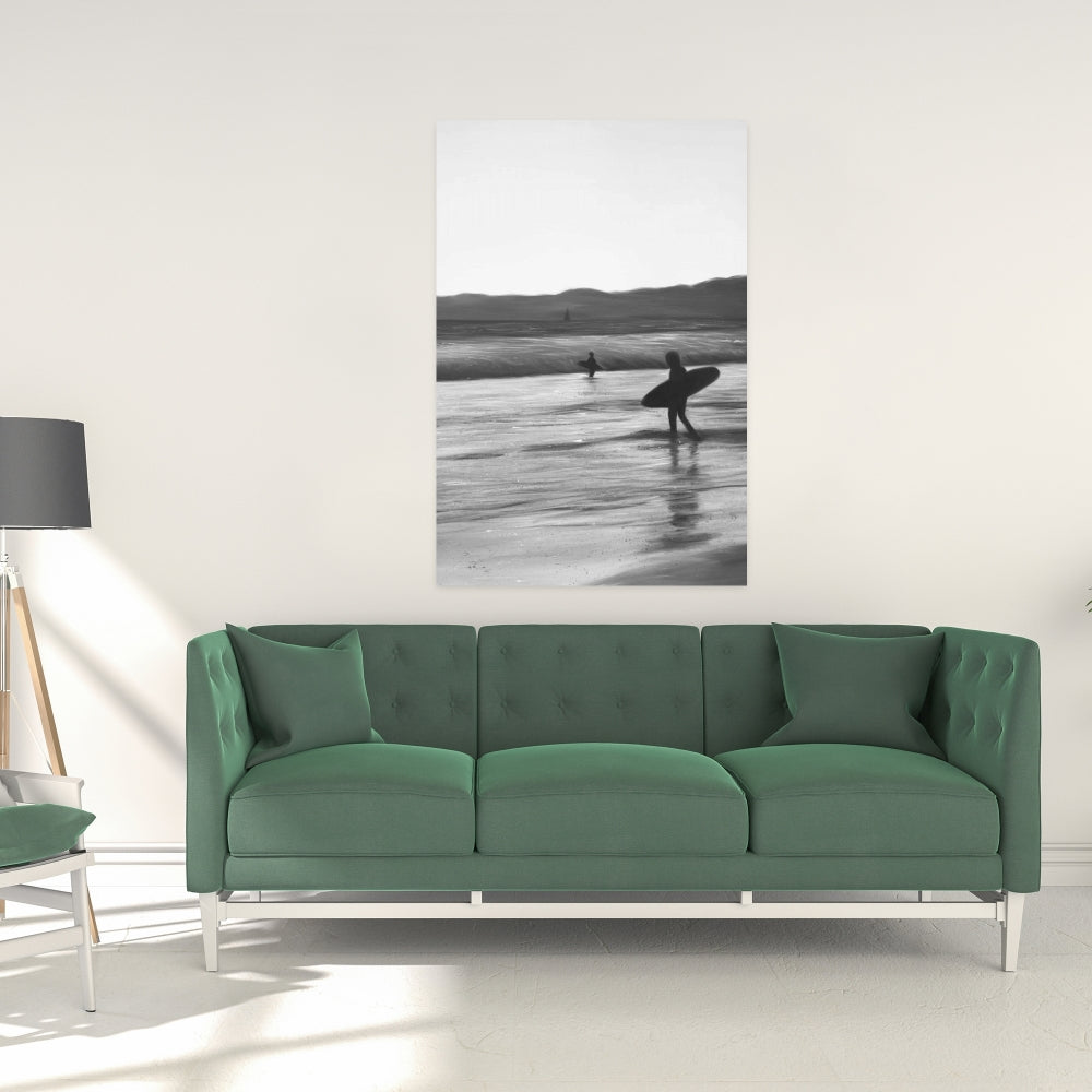 American Coastal White Canvas - Surfers Home Decor Art