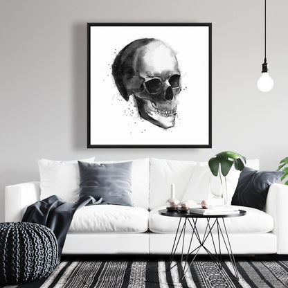Black and White Skull Canvas | Framed Home Decor Art