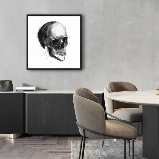 Black and White Skull Canvas | Framed Home Decor Art