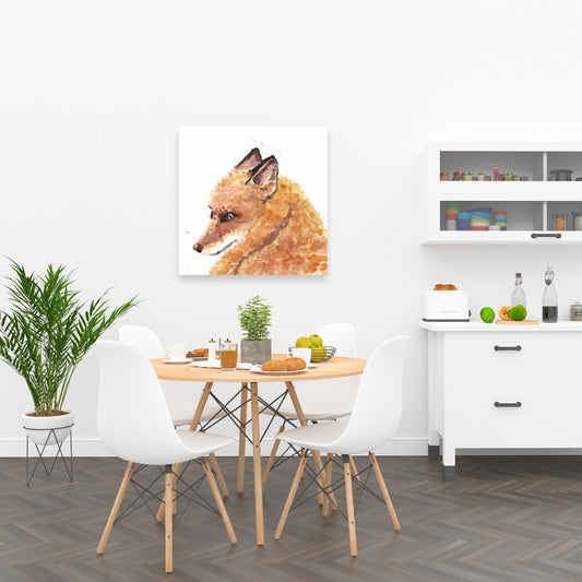Fox Canvas - Scandinavian Orange Animal Art for Home Decor