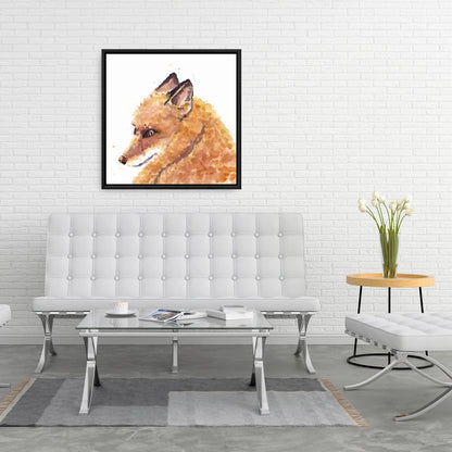 Toile de renard scandinave - Décoration d'intérieur encadrée pour chambre à coucher