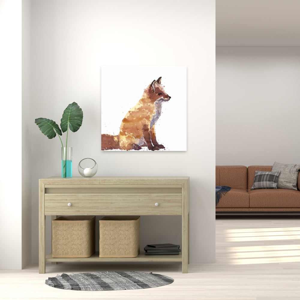 Red Fox Brown Wildlife Canvas | Scandinavian Home Decor