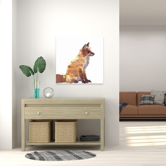Red Fox Brown Wildlife Canvas | Scandinavian Home Decor