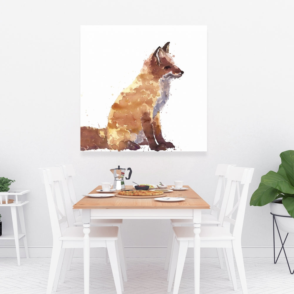 Red Fox Brown Wildlife Canvas | Scandinavian Home Decor