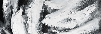 Toile à grandes rayures | Cadre blanc minimaliste | Décoration d'intérieur