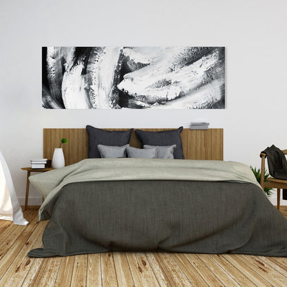Big Stripes White Canvas - Bedroom Wall Art Home Decor