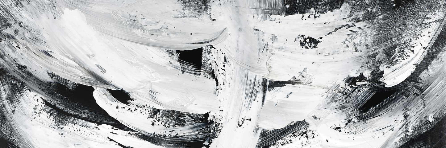 Toile abstraite blanche minimaliste – Mayhem | Décoration d'intérieur