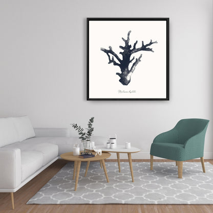 Blue Coastal Marine Canvas | Montipora Digitata Home Decor