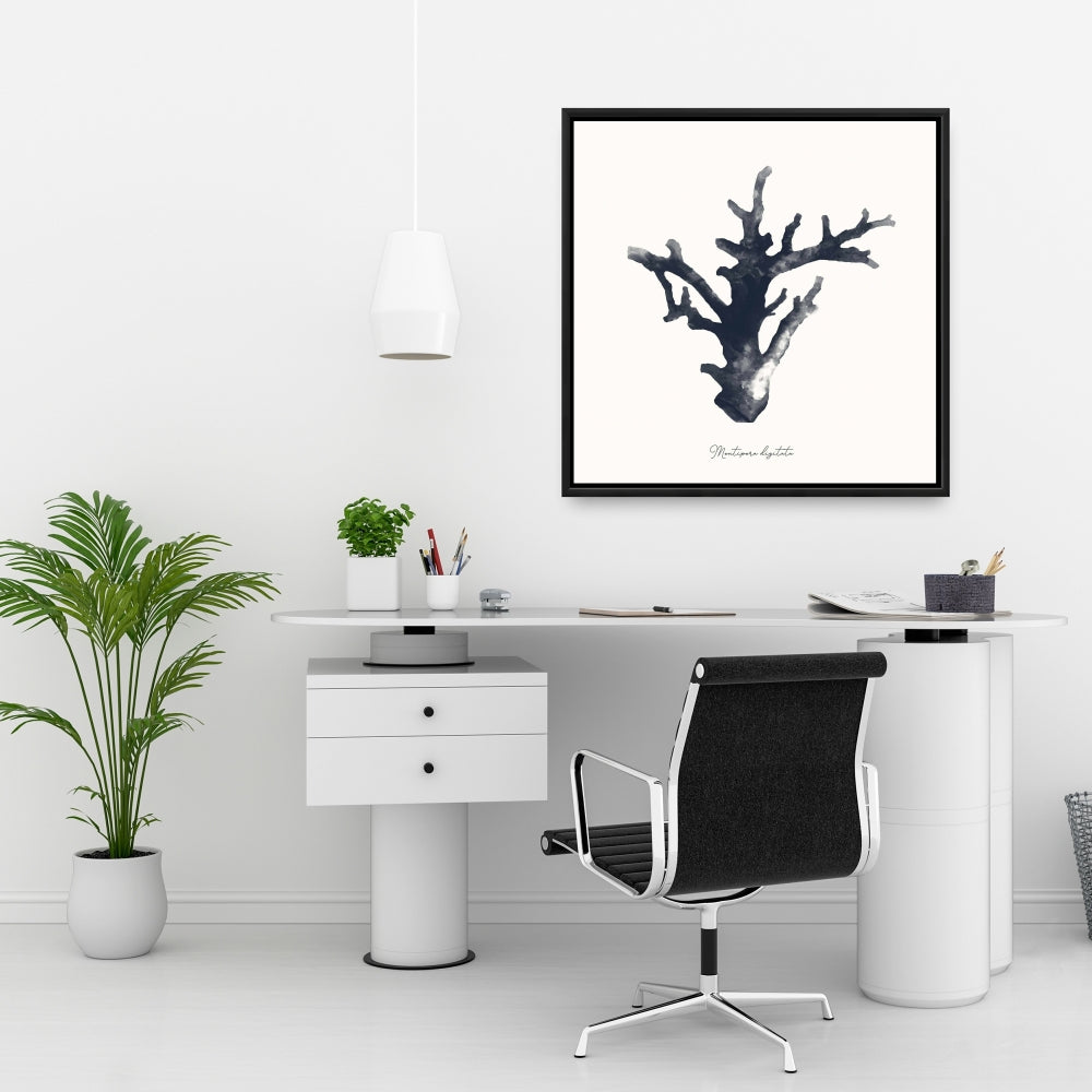 Blue Coastal Marine Canvas | Montipora Digitata Home Decor