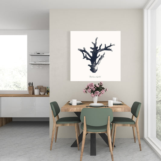 Marine Coastal Blue Canvas | Montipora Digitata Wall Art