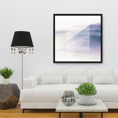 Mist - Minimalist White Framed Canvas | Home Decor Wall Art
