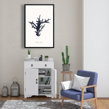 Blue Coastal Marine Canvas | Montipora Digitata Home Decor