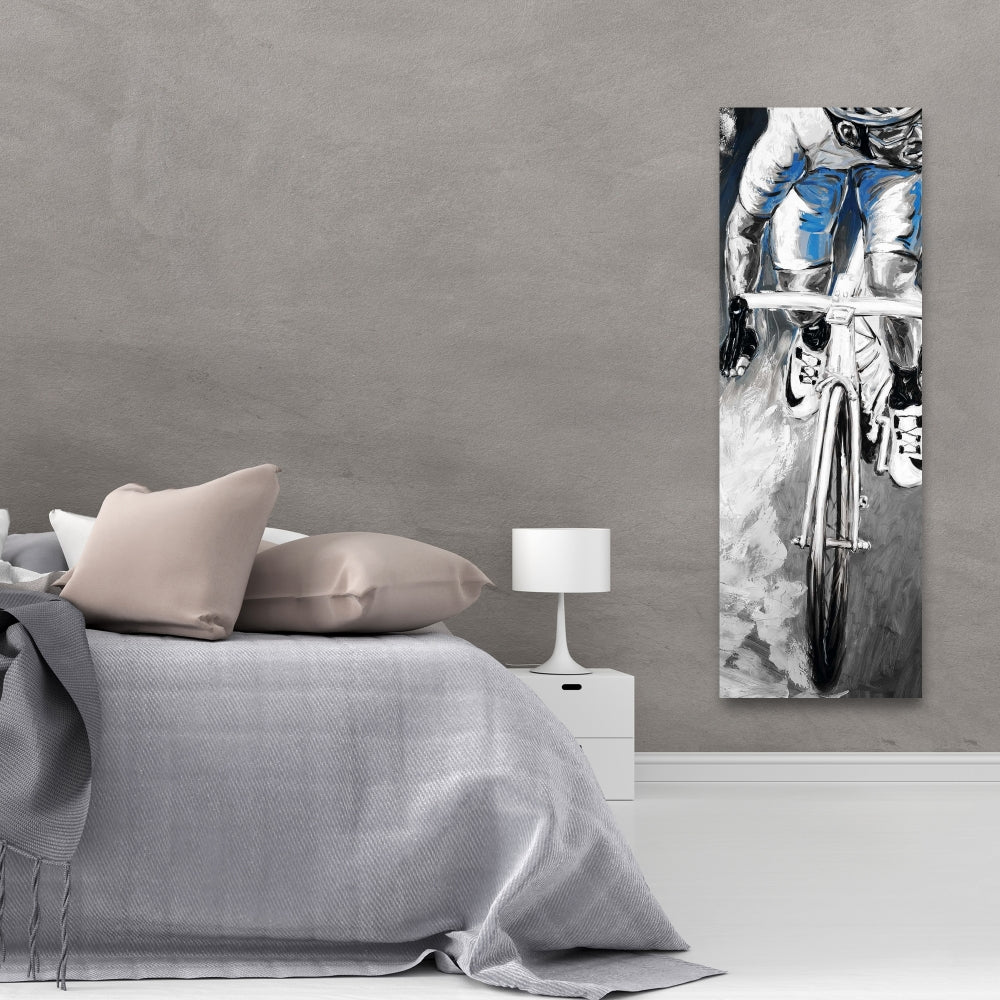 Toile de cycliste professionnel | Décoration d'intérieur sportive et pittoresque
