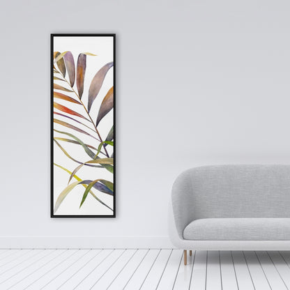 Toile aquarelle feuilles de palmier tropicales - Décoration d'intérieur exotique