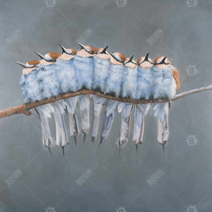 Exotic Bedroom Canvas - Small Birds on Branch Home Decor