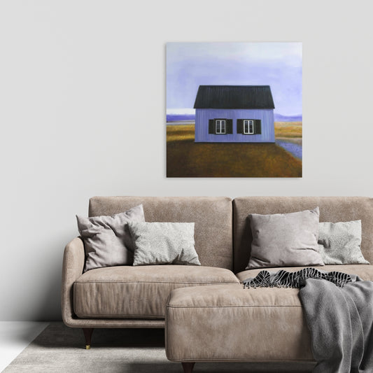 Blue Landscapes Bedroom Canvas | Blue Barn Home Decor Art