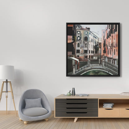 Toile encadrée représentant l'architecture bohème de Venise