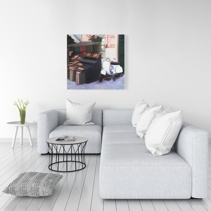 Kiosk in Italy Canvas - Leaves Architecture Bedroom Decor
