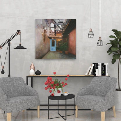 Cozy Little Place Brown Industrial Canvas - Home Decor Art