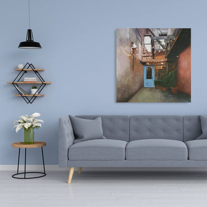 Cozy Little Place Brown Industrial Canvas - Home Decor Art
