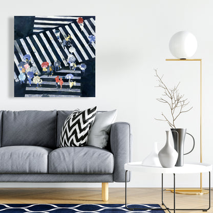 Blue Woman Man Cave Canvas - Main Street Home Decor Art