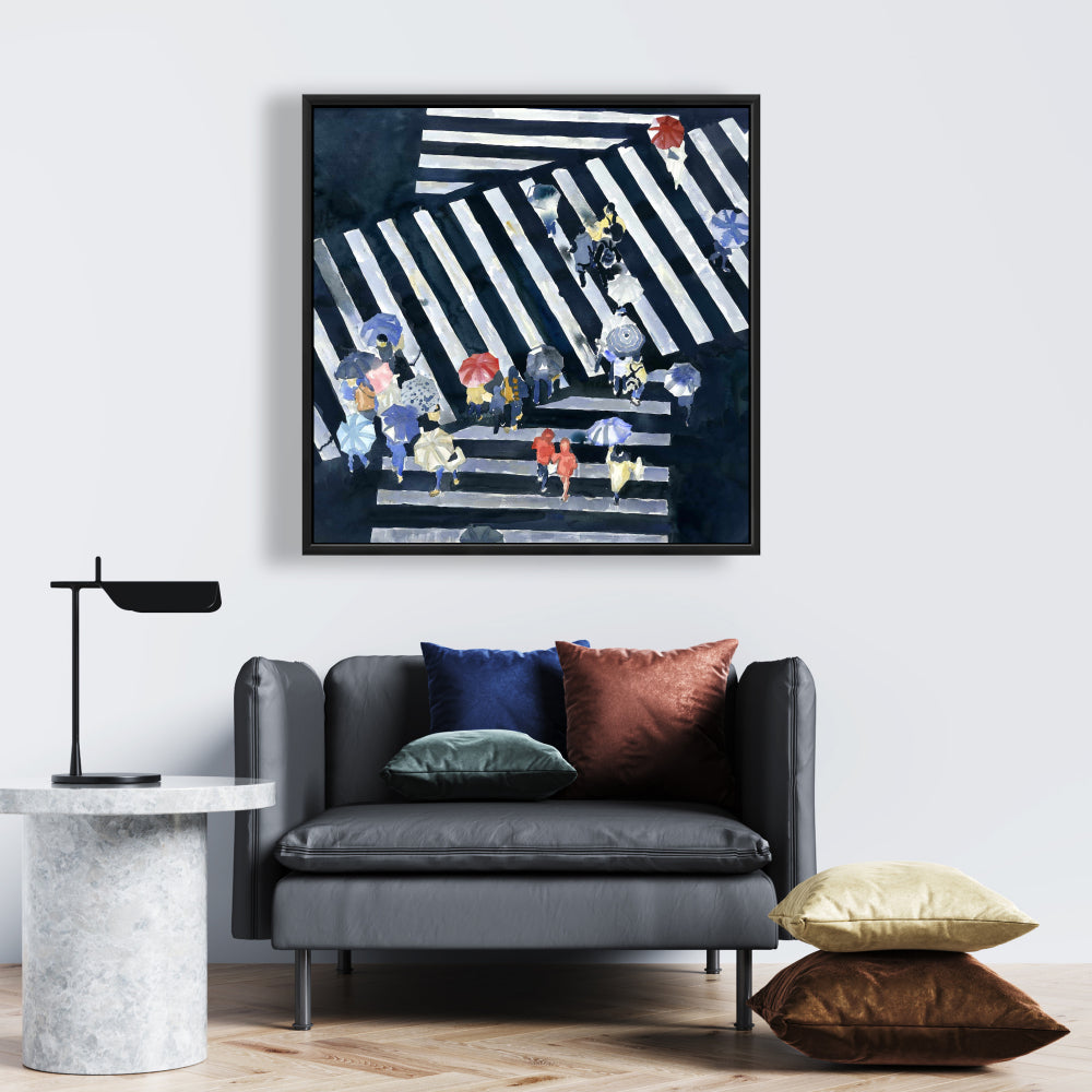 Main Street Industrial Canvas | Man Cave Wall Art Decor