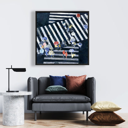 Main Street Industrial Canvas | Man Cave Wall Art Decor