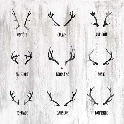 Toile Père Noël et Renne | Décoration scandinave pour salon