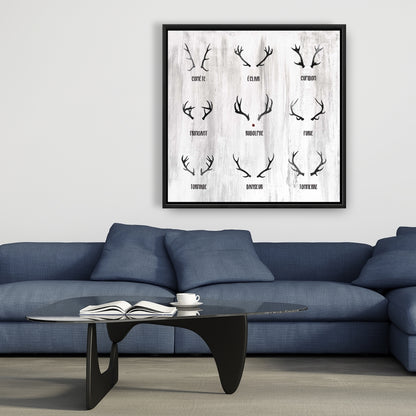 Toile Père Noël et Renne | Décoration scandinave pour salon