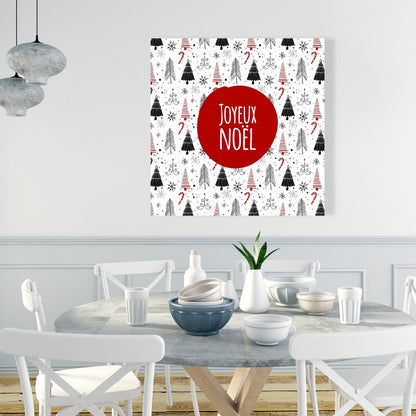 Toile « Joyeux Noël » – Décoration d'intérieur festive | Art des fêtes