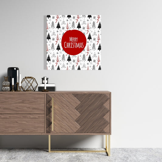 Merry Christmas Motivational Canvas | Bedroom Decor Art