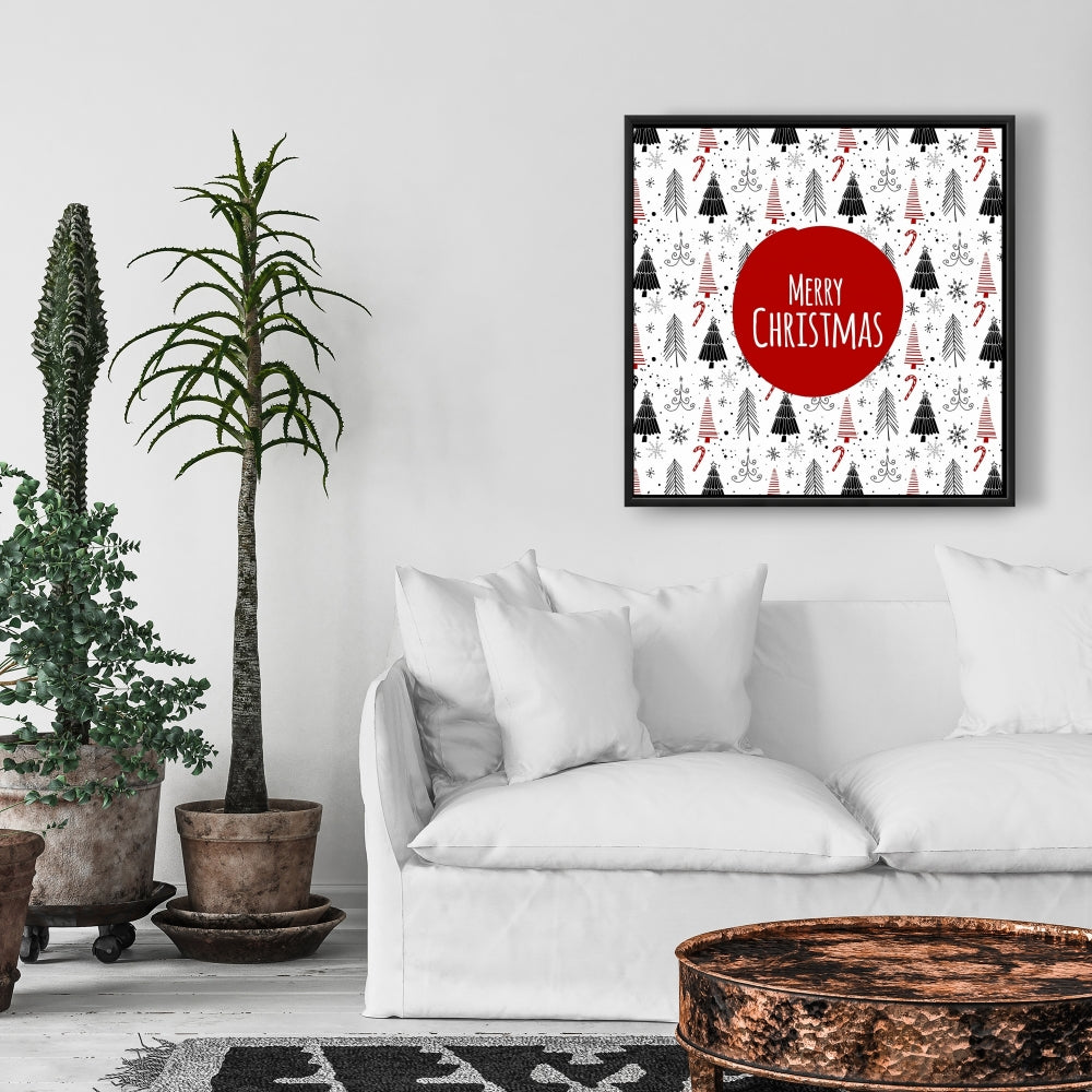 Toile avec citations motivantes « Joyeux Noël » | Décoration de chambre