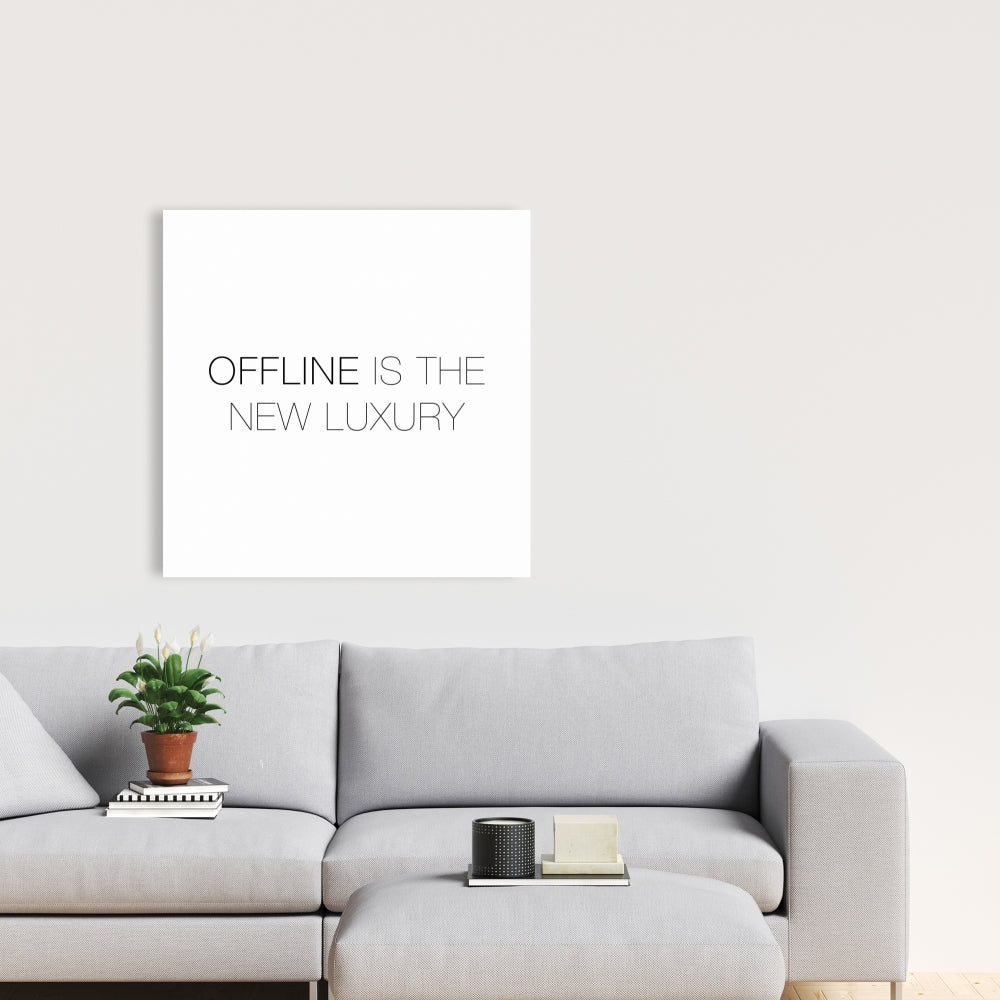 Offline is the New Luxury Canvas | Motivational Bedroom Decor