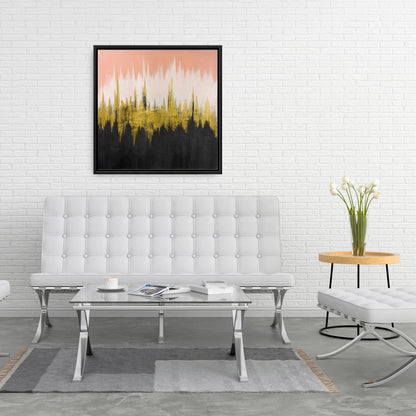 Toile abstraite en zigzag | Formes encadrées | Décoration d'intérieur