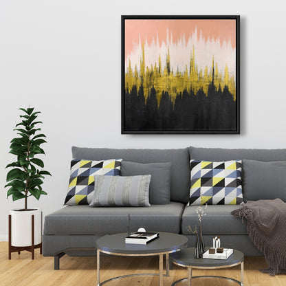 Toile abstraite en zigzag | Formes encadrées | Décoration d'intérieur