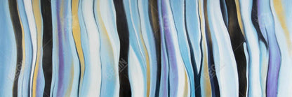 Toile encadrée abstraite bleue à motifs de formes - Décoration d'intérieur Blue Mood