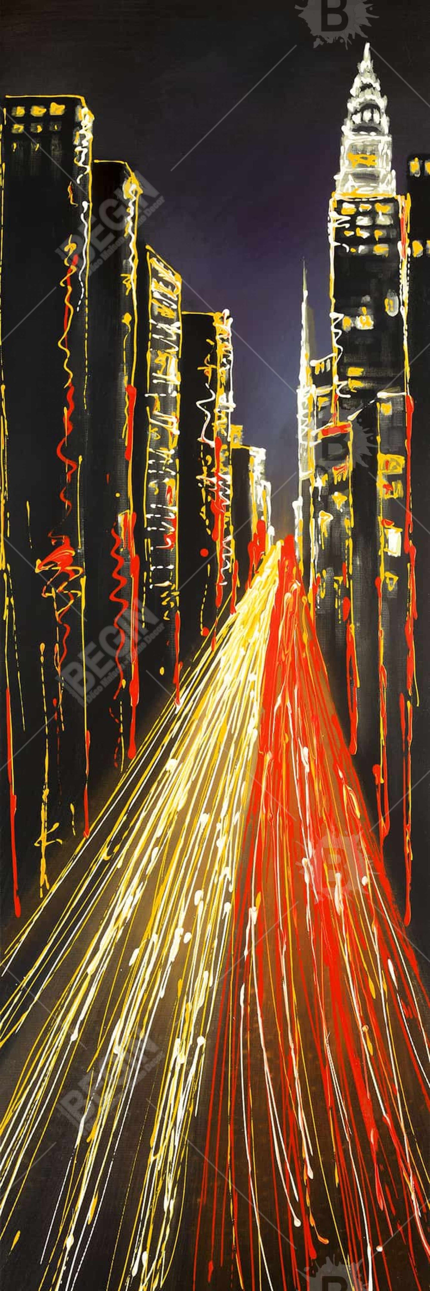 Toile de villes contemporaines grises – Décoration d'intérieur urbaine animée