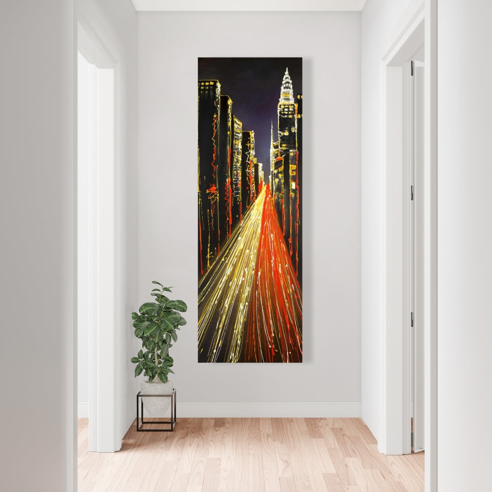 Gray Contemporary Building Canvas - Lively City Home Decor