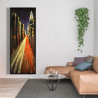 Gray Contemporary Cities Canvas - Lively City Home Decor Art