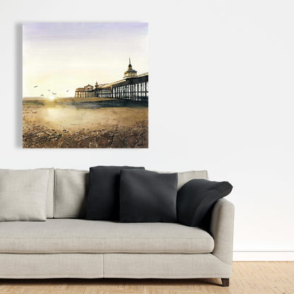 Sunset at the Beach Marine Canvas - Bathroom Home Decor